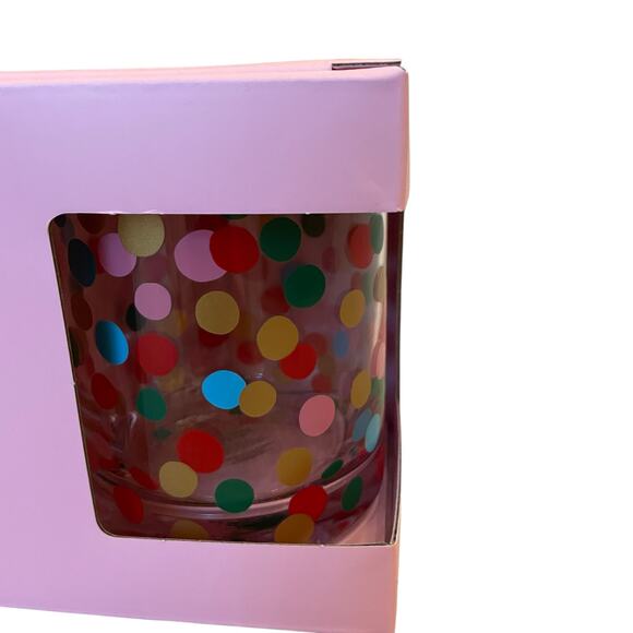 Kate Spade ITS RAINING CONFETTI Double Old Fashioned Whiskey Glass Set of 2 New - Picture 16 of 16
